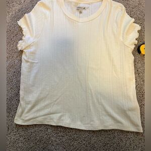 Toad & Co. Cream Short Sleeve Top